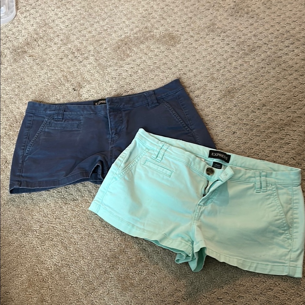 Express Women's Shorts - Blue and Aqua